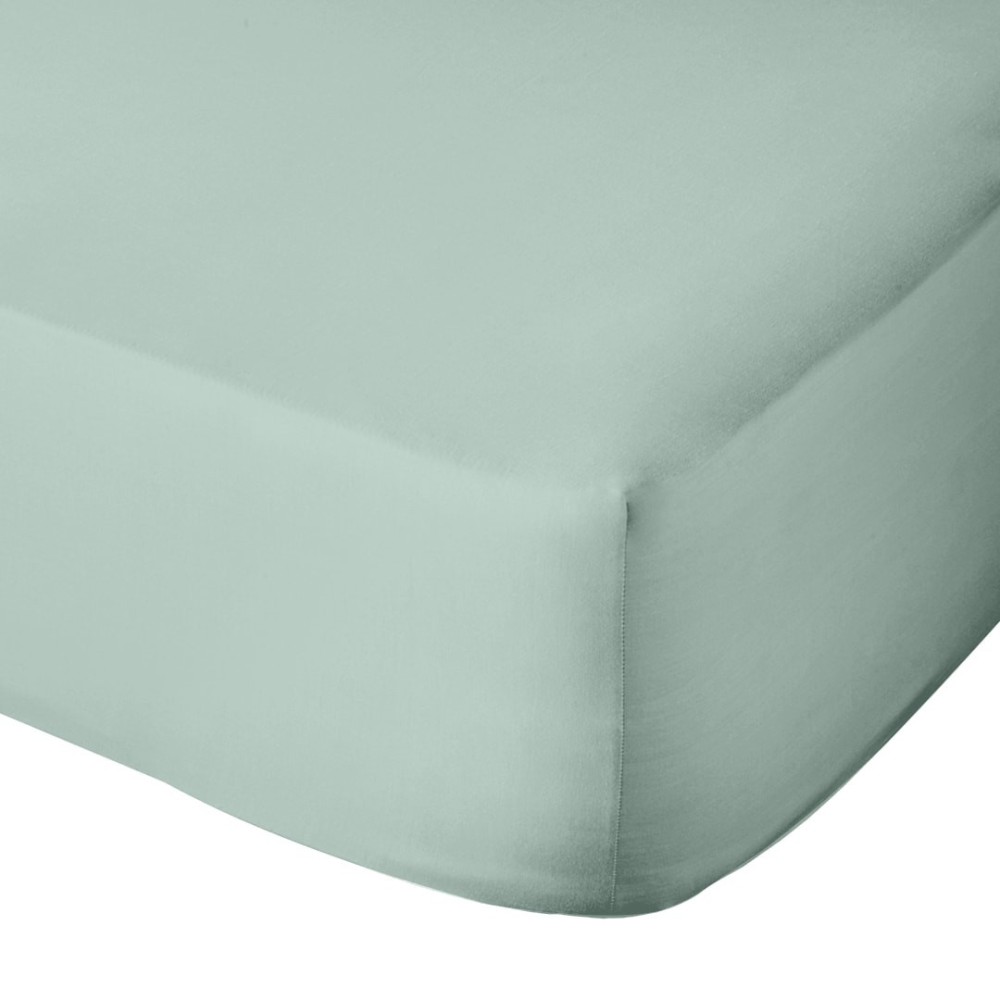 Duck Egg Cotton 200tc Fitted Sheet Volpes