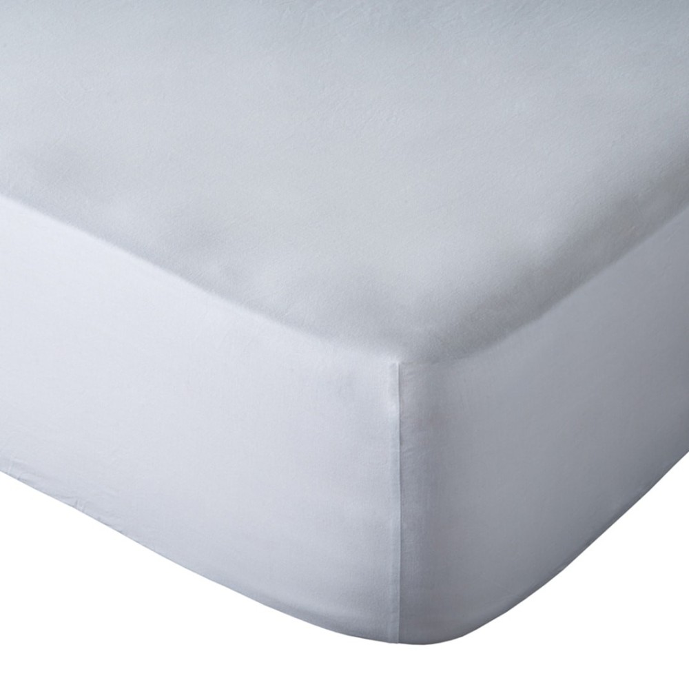 White Cotton Washed Fitted Sheet Volpes