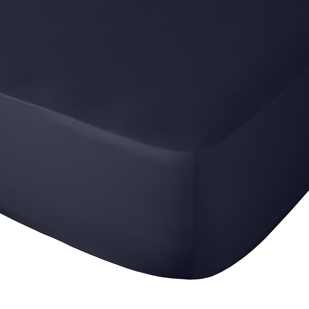 Midnight Blue 300tc Egyptian Cotton Fitted Sheet Volpes