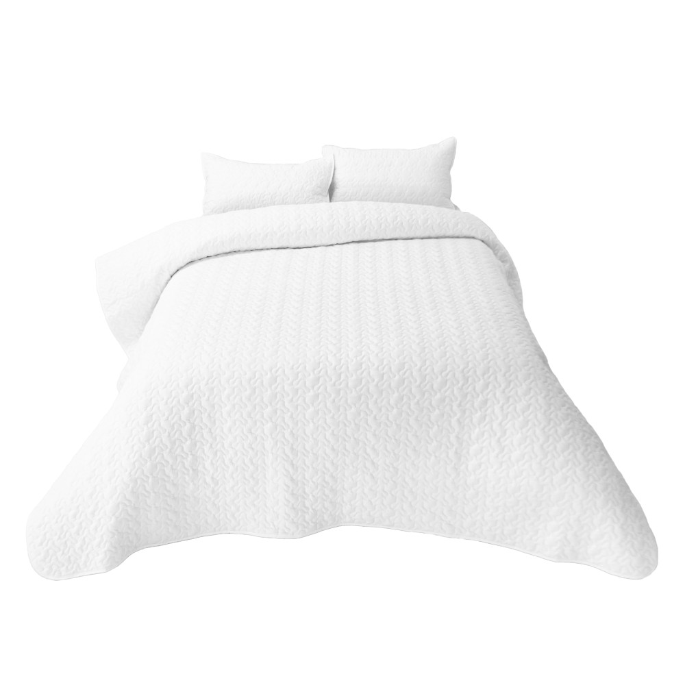 Quilt Set Cotton 200TC White Volpes