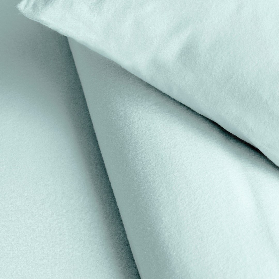 Duck Egg Winter Cotton Fitted Sheet | Volpes