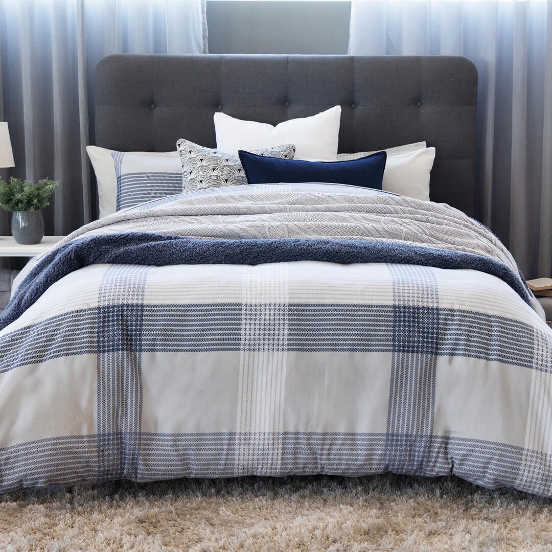 Chester Blue Duvet Cover Set Volpes