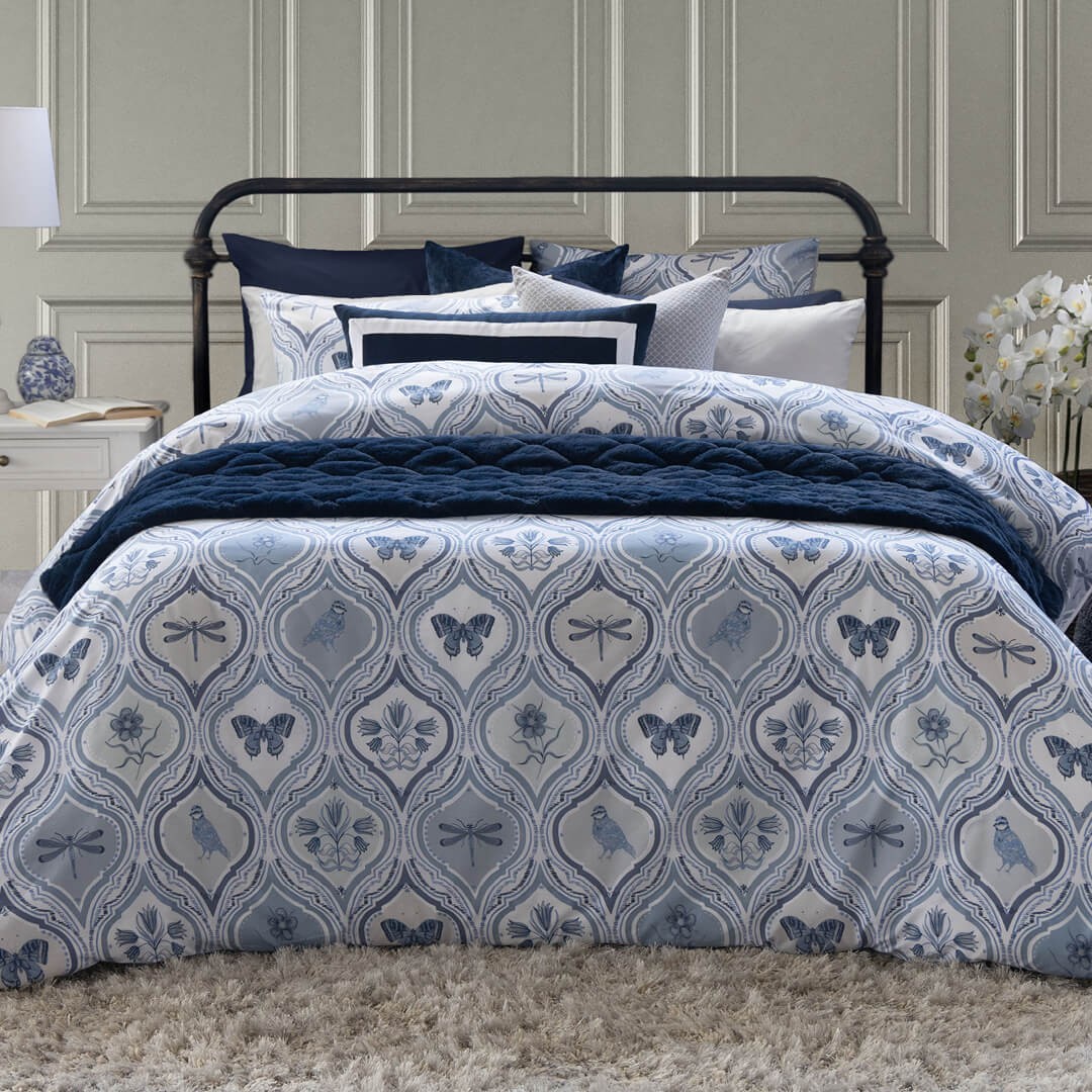 OPHELIA BLUE DUVET COVER SET Volpes