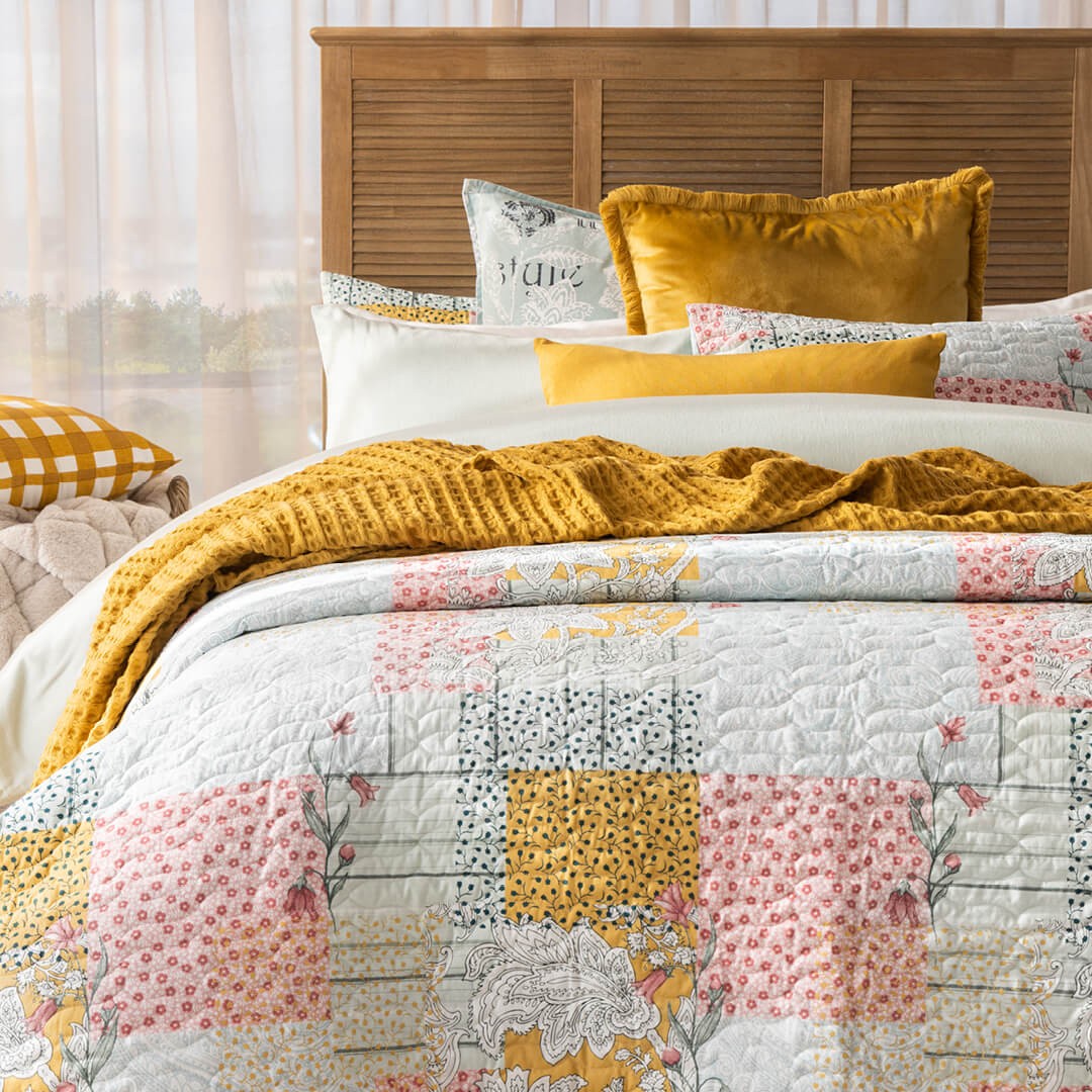 KENZIE PINK QUILT SET Volpes