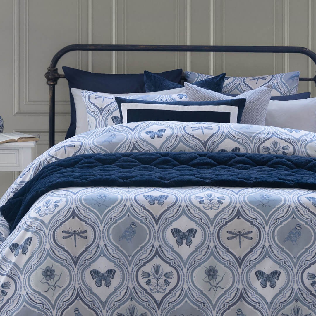 OPHELIA BLUE DUVET COVER SET Volpes