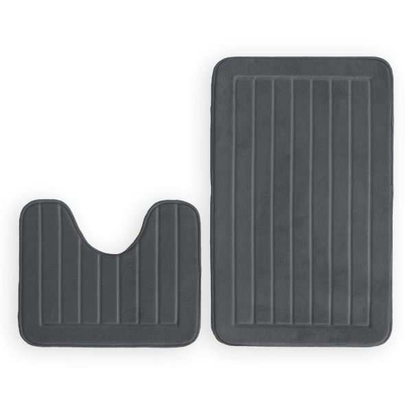 CHARCOAL MEMORY FOAM BATH MAT RUNNER Volpes